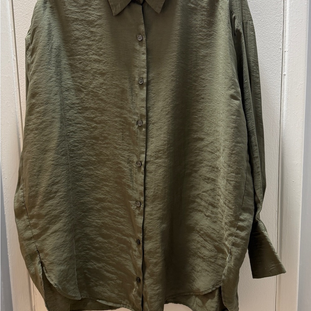 Zara Khaki Green Shirt